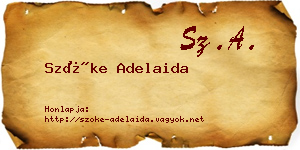 Szőke Adelaida névjegykártya